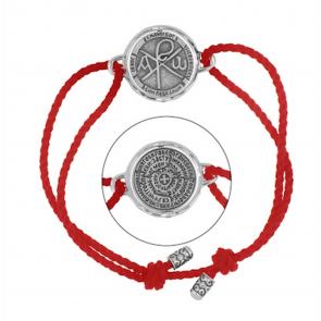 Текстильный шнурок с декоративным элементом из черненого серебра Иордань Б-ТК-067 Сим Победиши фото